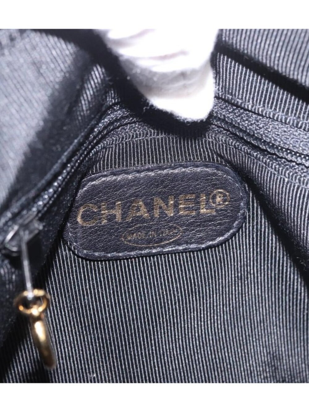 CHANEL Matelasse Backpack Lamb Skin Gold Black CC - Picture 10 of 16